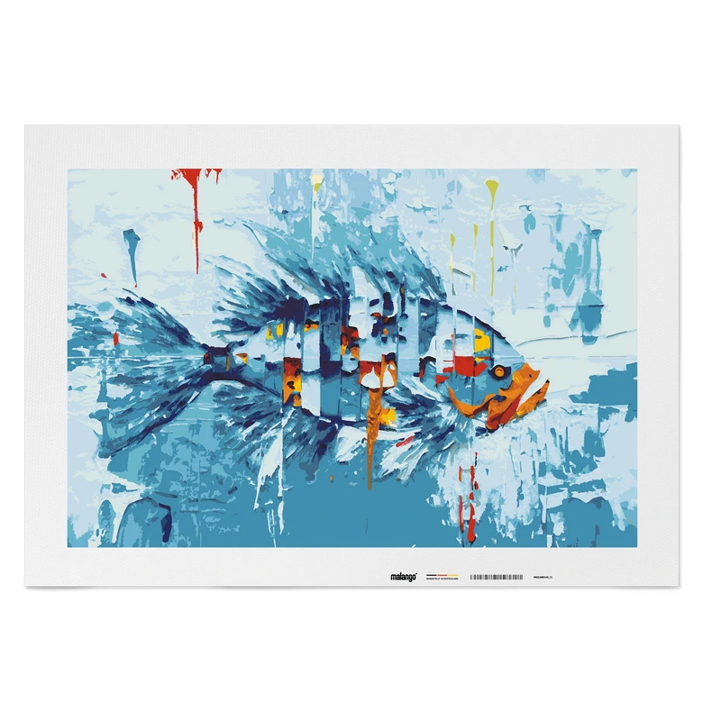 Malen nach Zahlen Leinwandbild - Fisch Fridolin  