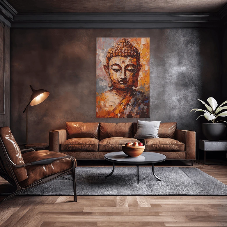 Malen nach Zahlen Leinwandbild - Buddha Balin  
