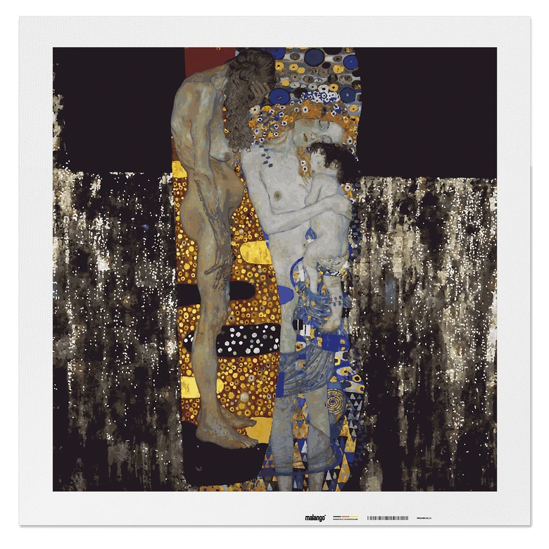 Malen nach Zahlen Leinwandbild - Klimt - Die drei Lebensalter  