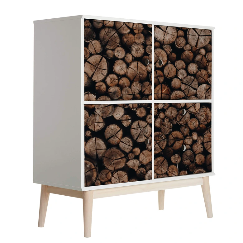 Okleiny meblowe z pni drzew 