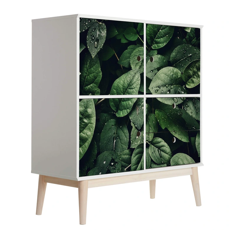 Vinilo adhesivo muebles Hojas verdes 