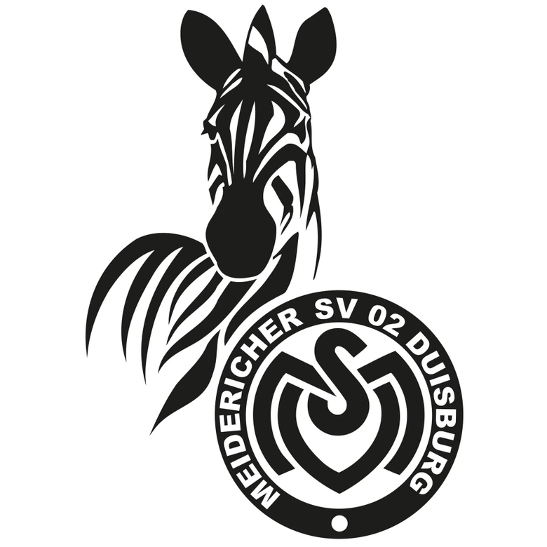 Wandtattoo MSV Duisburg Logo einfarbig 