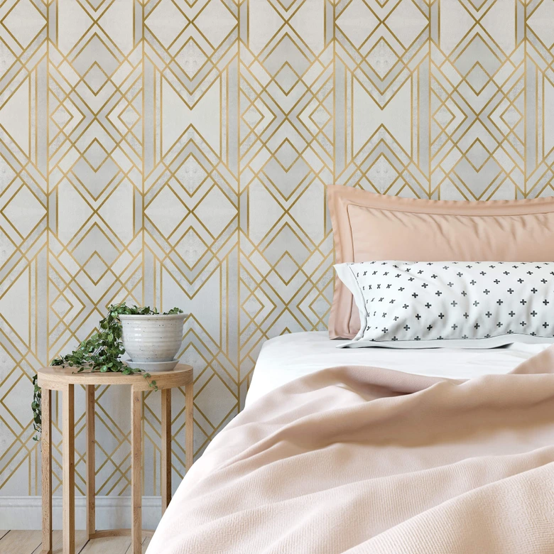 Mustertapete Fredriksson - Art-Deco: Goldene Geometrie 