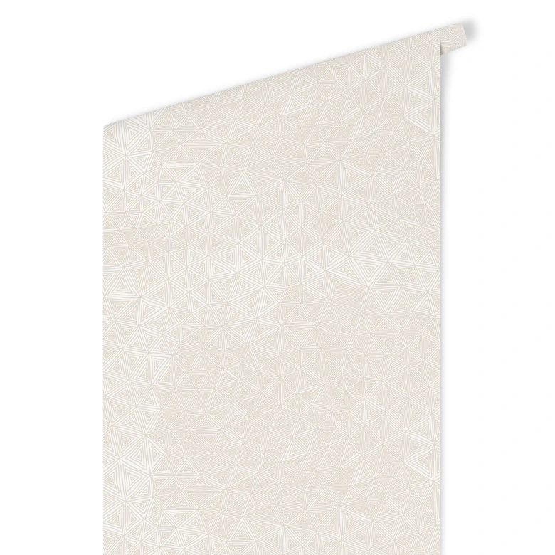 Mustertapete - abstrakte Dreiecke - beige 