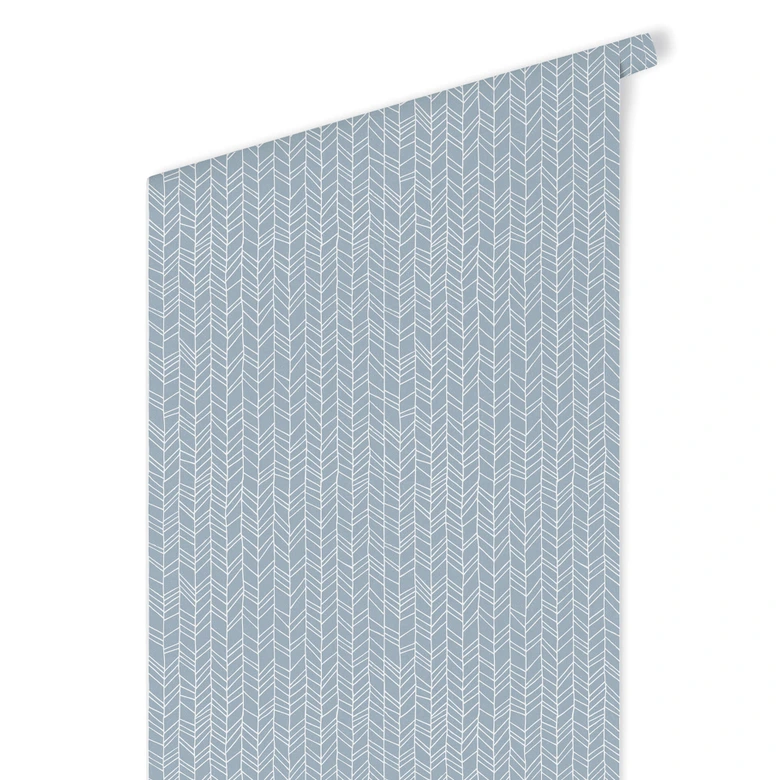 Mustertapete - abstrakte Linien - blau 