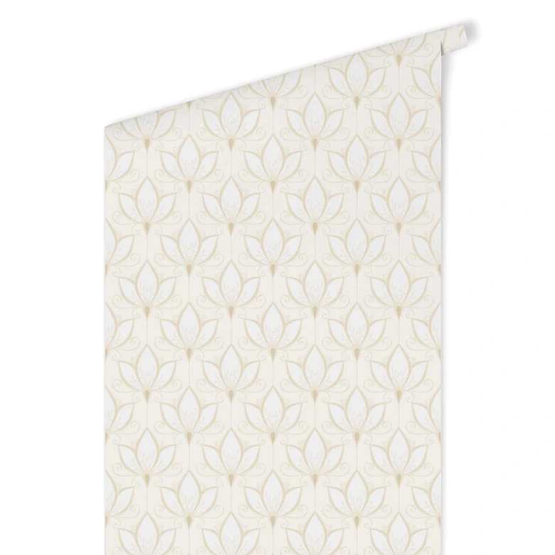 Mustertapete Art Deco Blumen 