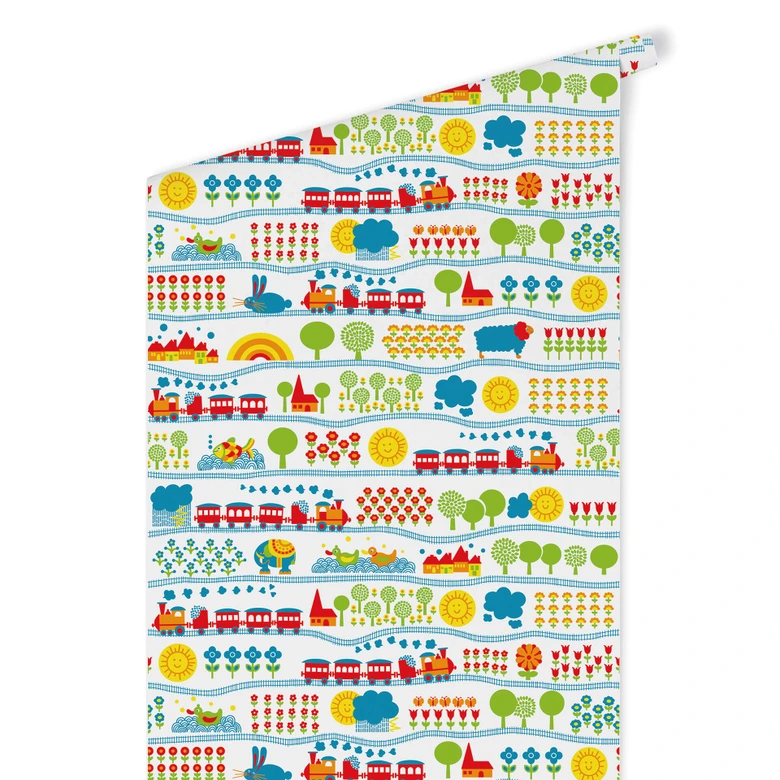 Mustertapete byGraziela - Eisenbahn 