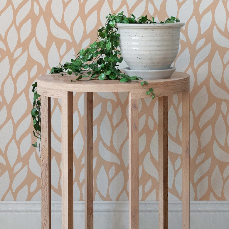 Mustertapete Floralis - orange 