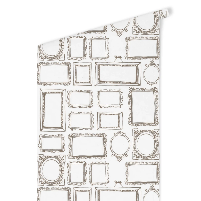 Mustertapete - Frame Your Life - braun 