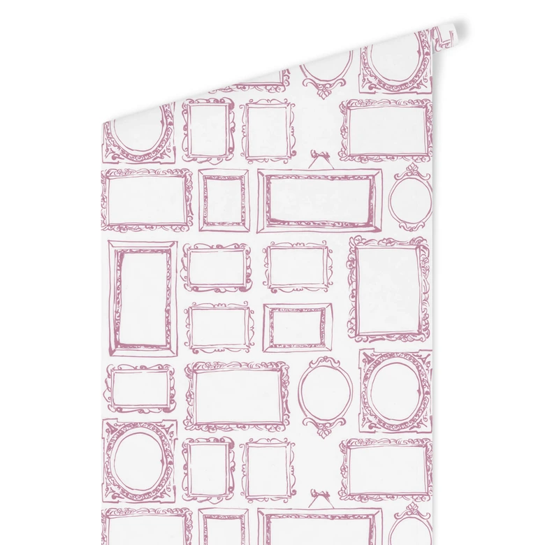 Mustertapete - Frame Your Life - rosa 