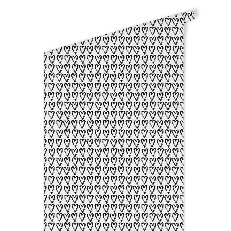 Mustertapete Handdrawn Hearts 