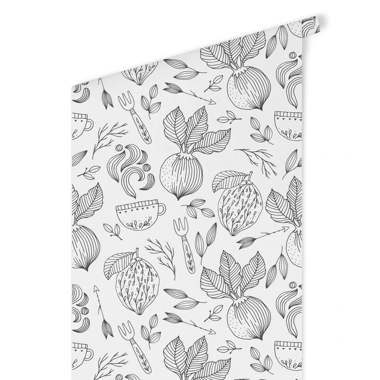 Mustertapete Radieschen 