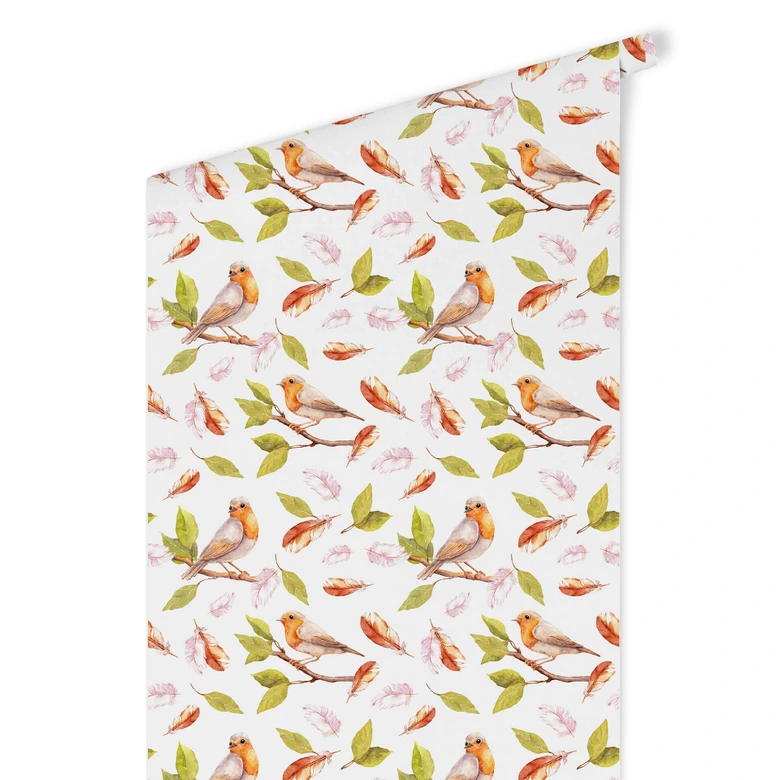 Papier peint à motifs Rouge-gorge 