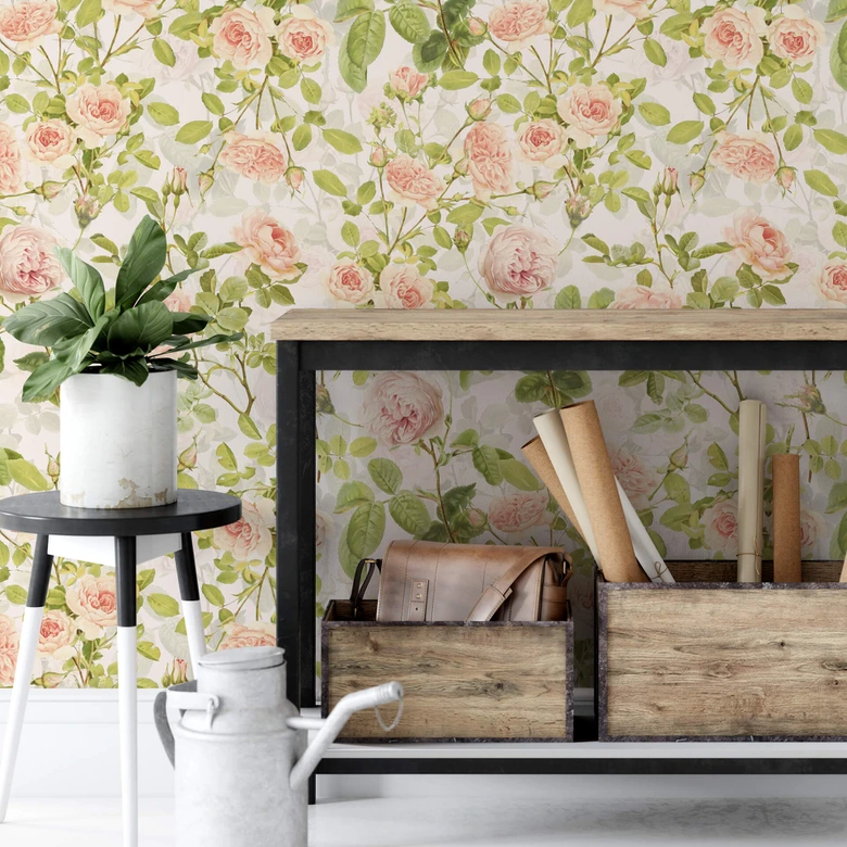 Mustertapete UN Designs - Rosenranken 