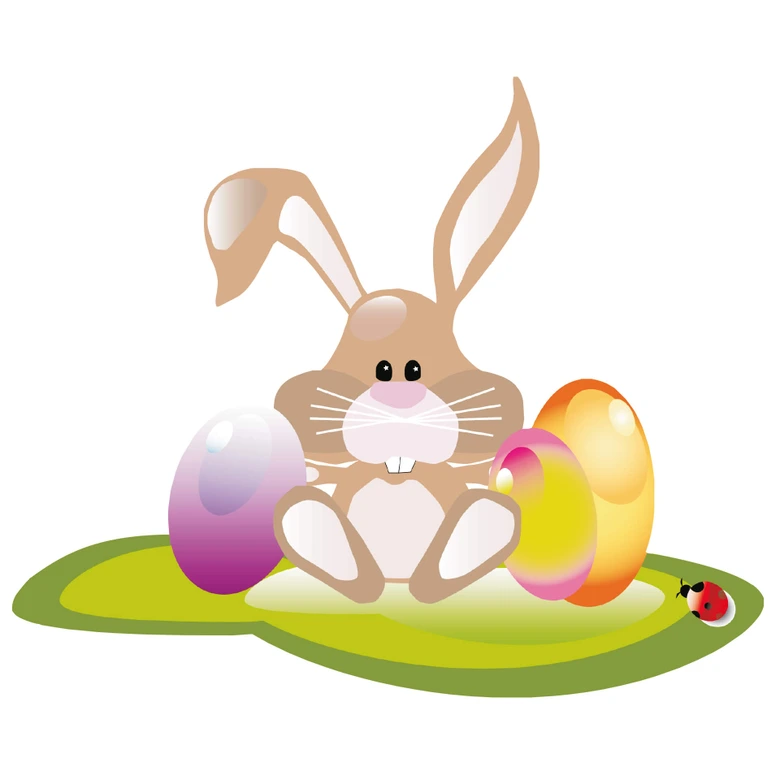 Sticker mural - Lapin de Pâques 2 