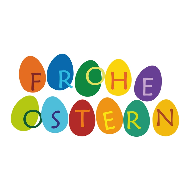 Wandtattoo Frohe Ostereier 