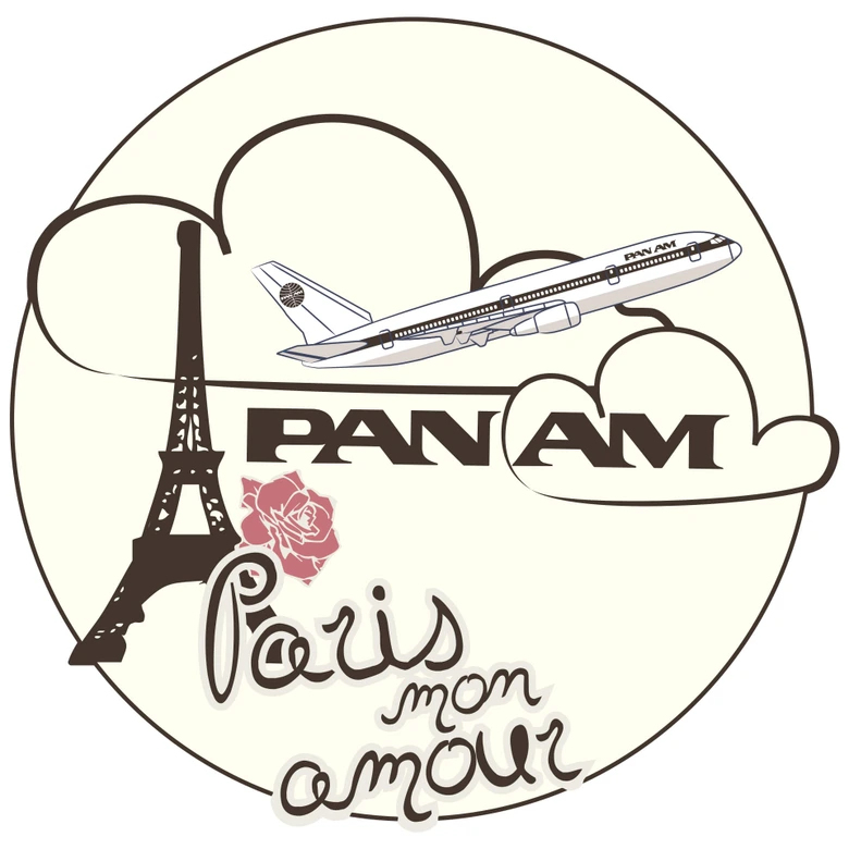 Adesivo murale PAN AM - Paris mon amour 