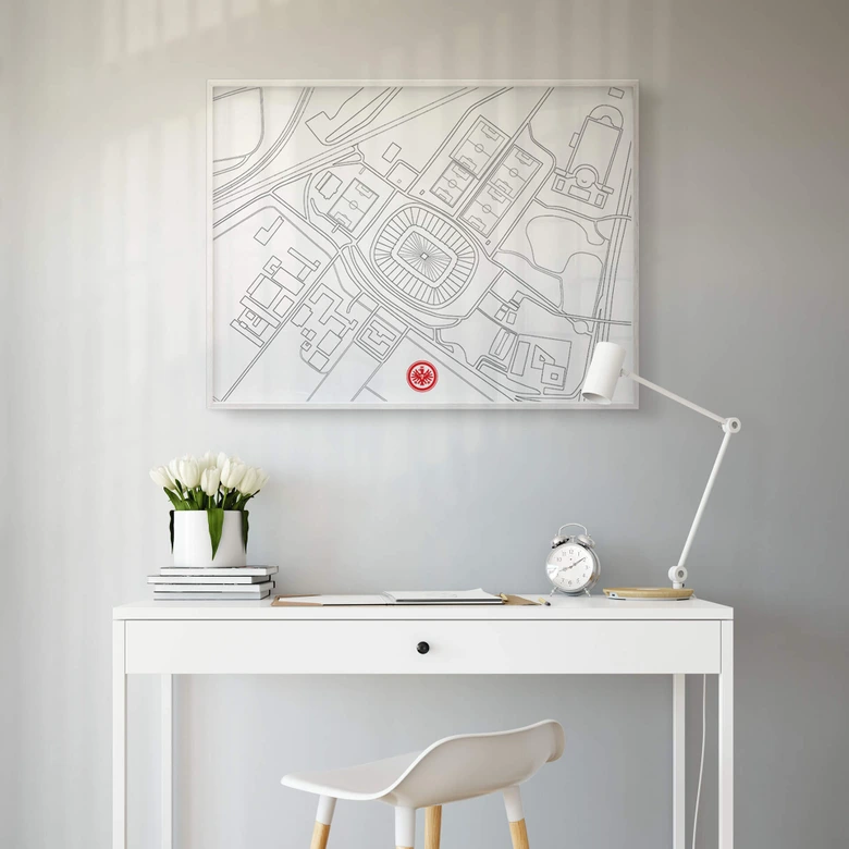 Poster Plan du stade de Francfort 