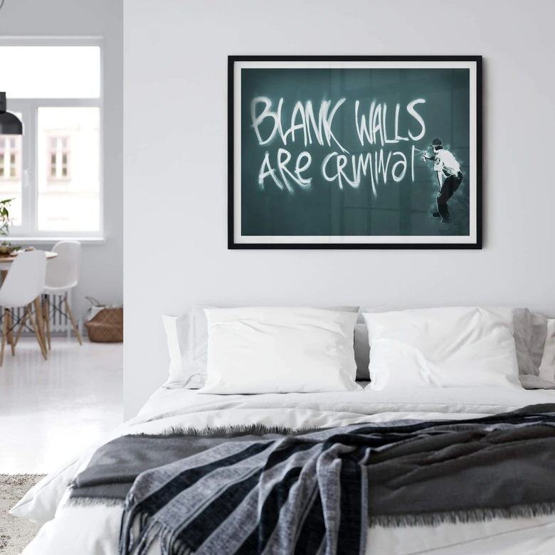 Poster Banksy - Blank walls are criminal 