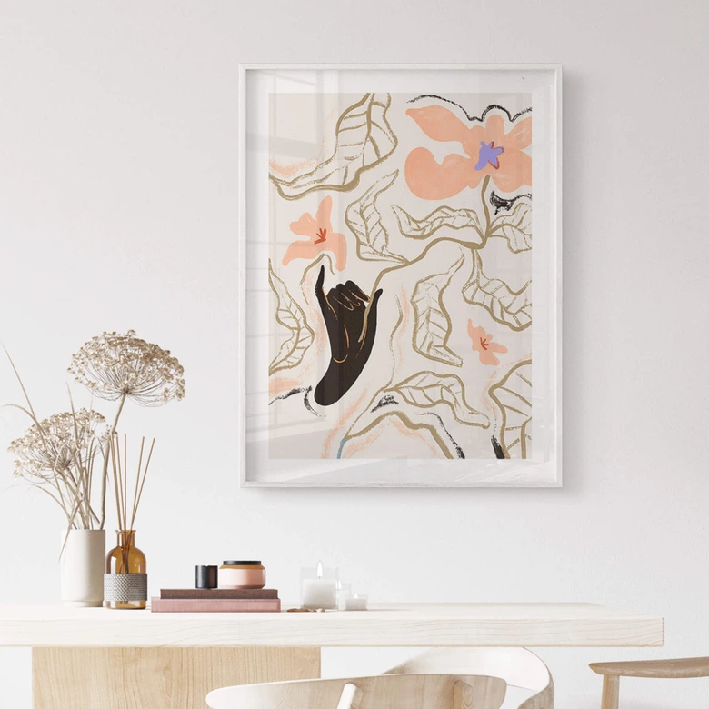 Poster Floral - Pfirsichfarbene Blüte - Arty Guava 