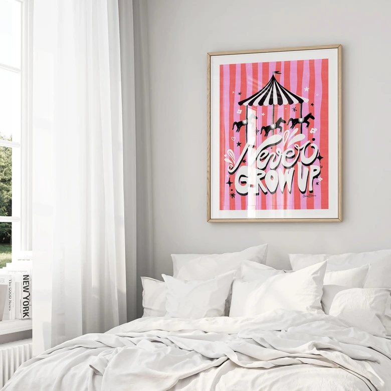 Poster Kinderkarussell - Never grow up - Bloom 