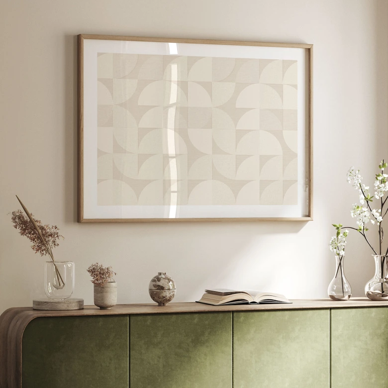 Póster semicircular de estilo retro - Bloomery Decor 