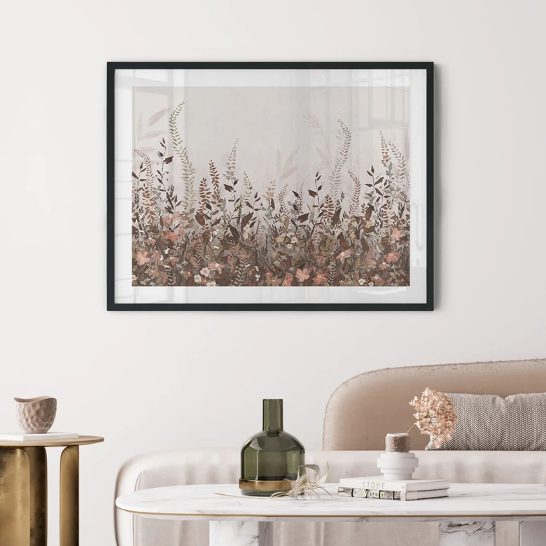 Poster Blumenwiese Vintage - Lane 