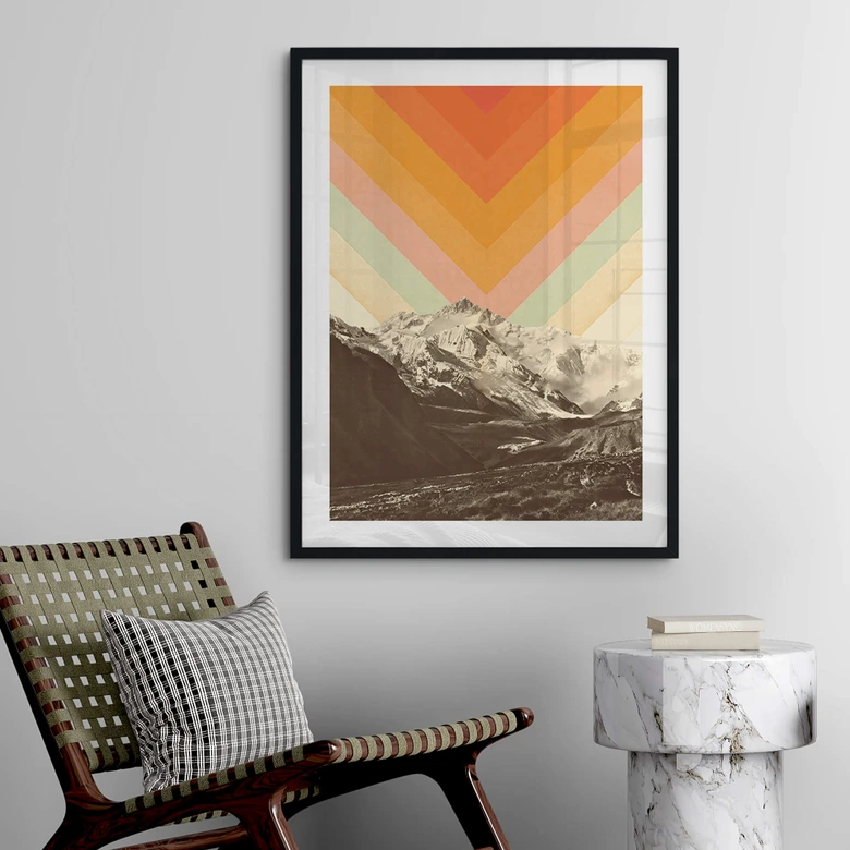 Poster Bodart - Retro Mountain Landscape 