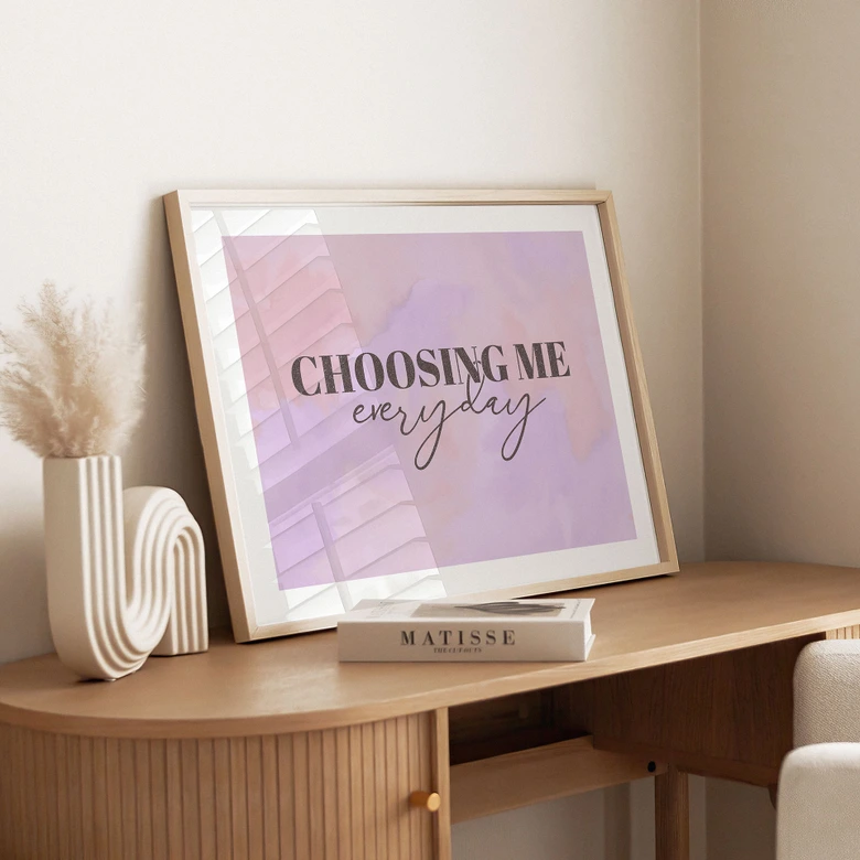 Att välja mig varje dag | Affirmation Poster 