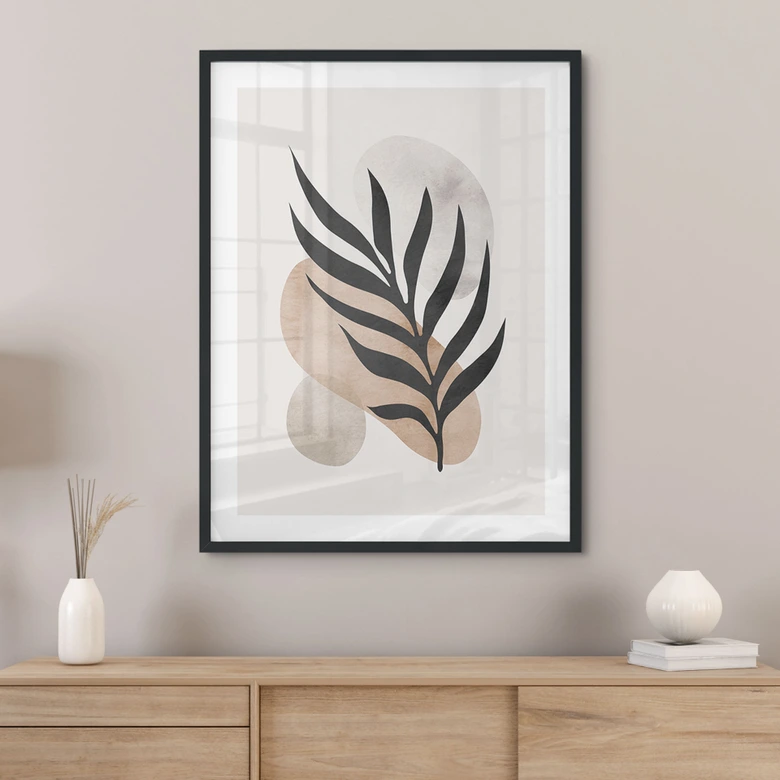Poster Botanische Silhouette mit kunstvoller Geometrie - Costa 