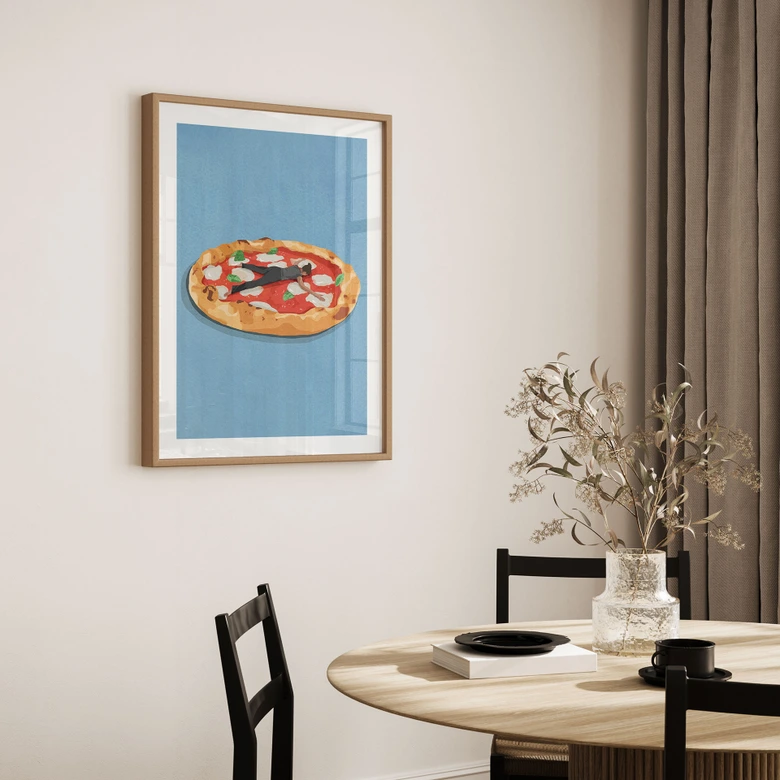 Poster Pizza Liebe - Dekel 