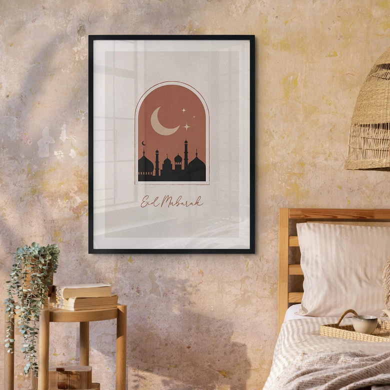 Poster Eid Mubarak bei Nacht 