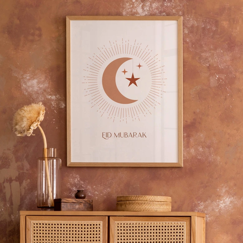 Poster Eid Mubarak Mondsichel 