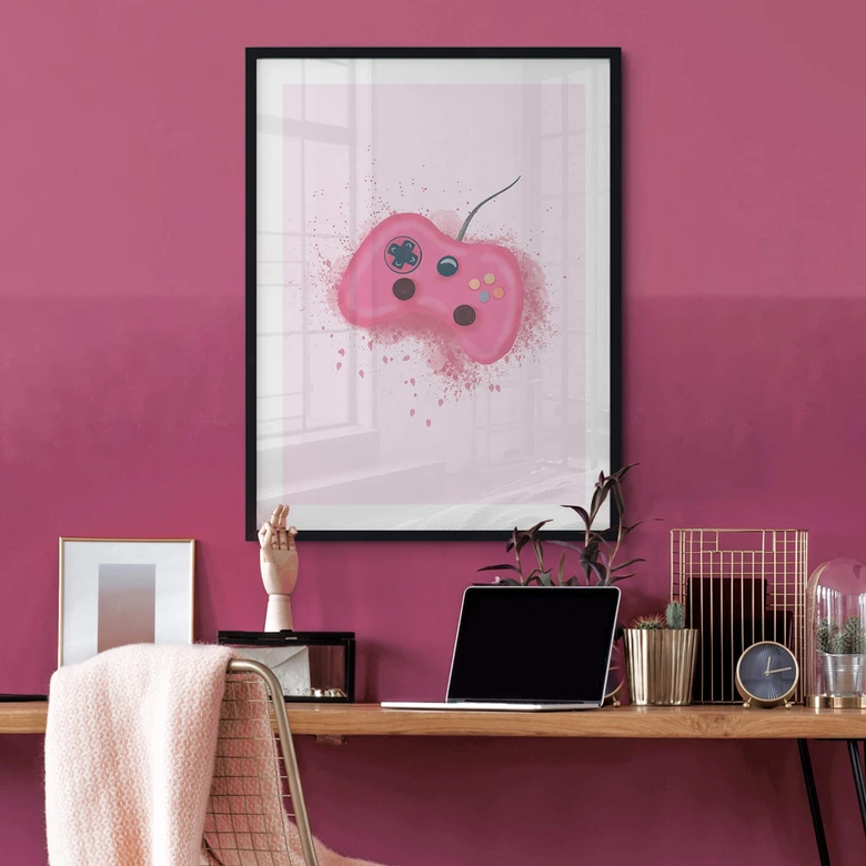 Poster Eleonora - Pink Gaming Controller 