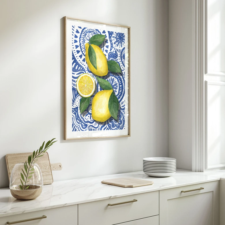 Poster Siciliaanse citroenen - EMELIEmaria 