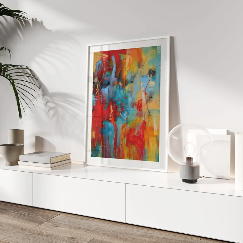 Poster Farbenfrohes Chaos - Fedrau 