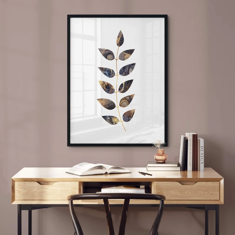 Poster Fredriksson - Feuilles marbrées 