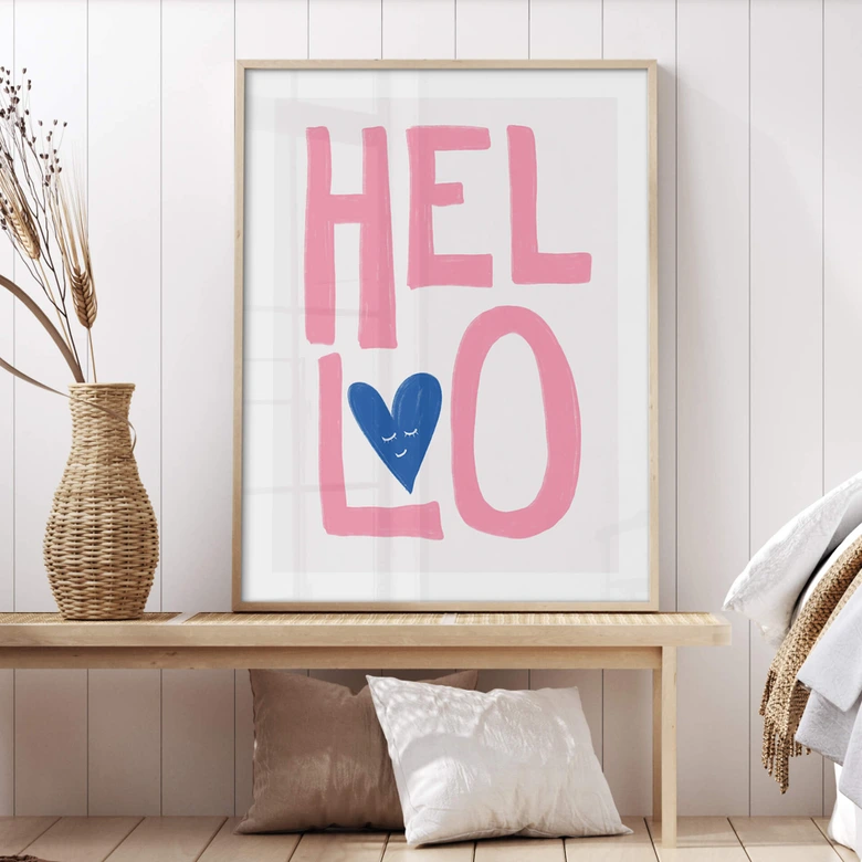 Poster Hello - Fritsch - En vänlig hälsning 