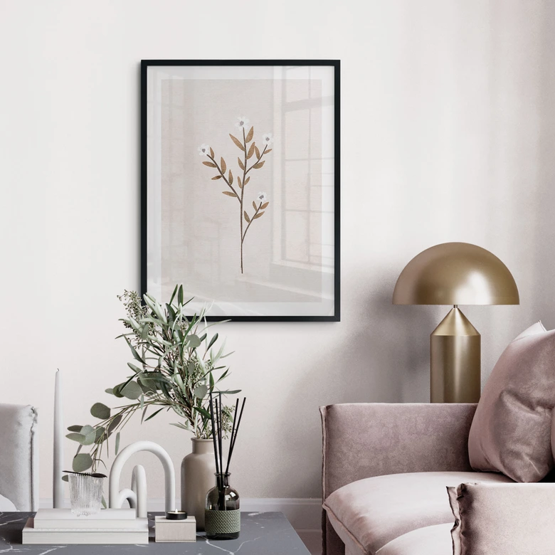 Poster Blumen Illustration - Vergissmeinnicht - Goed Blauw 