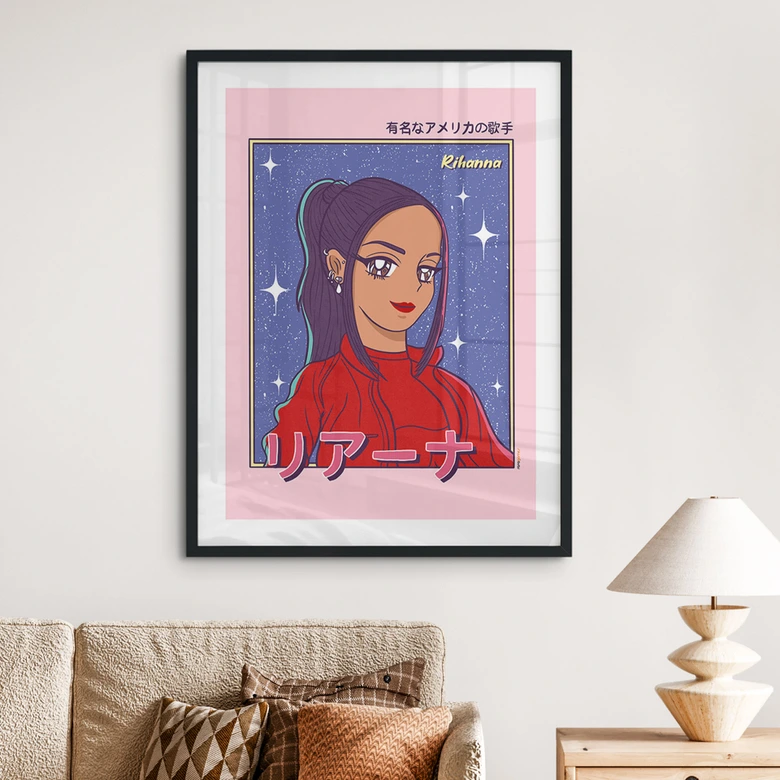 Poster Anime-flicka "Rihanna" - Gomes 