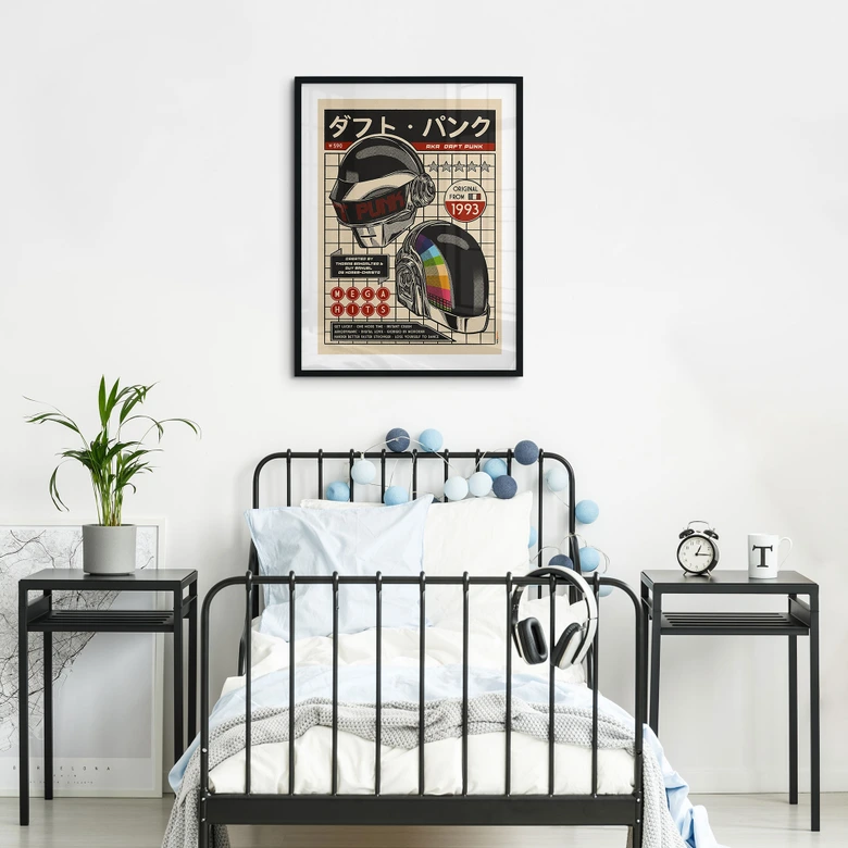 Poster Pop-Art Kunstdruck inspiriert von Daft Punk - Gomes 
