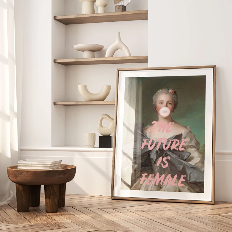 Plakat Fremtiden er kvindelig | Feminisme - Grace Digital Art 