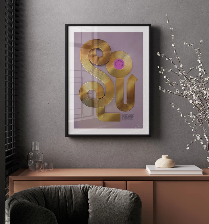 Poster Soul trifft auf Vinyl - Musik für die Seele - Harrison 