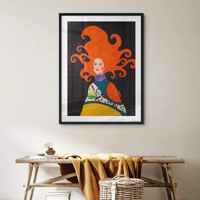 Poster Hülya - Vlammend Haar 