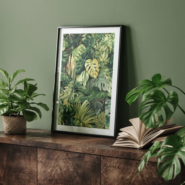 Poster med djungelväxter - Jaszke 