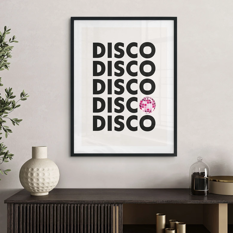 Poster Retro Disco Vibes Typografie - Kerr-Dineen 