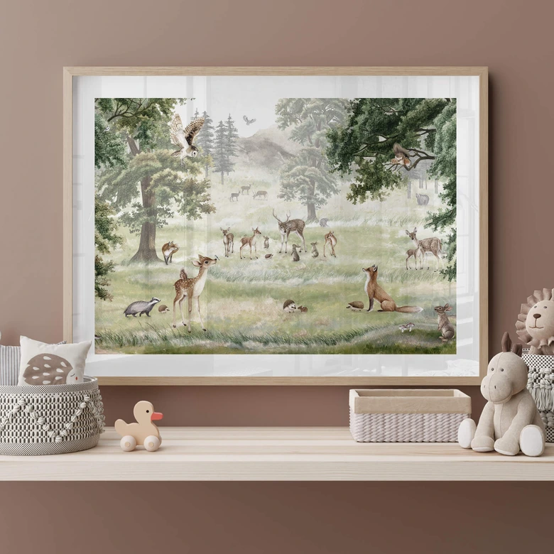 Barnposter Kikki Belle - Skogsglädje 