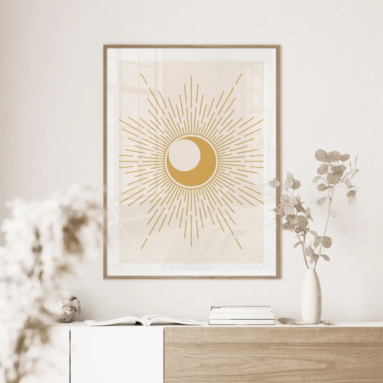 Poster Goldene Sonnenstrahlen - KsanaKalpa 