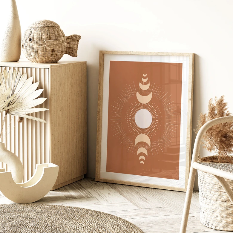 Poster Mondzyklen - Sonne und Mond im Einklang - KsanaKalpa 