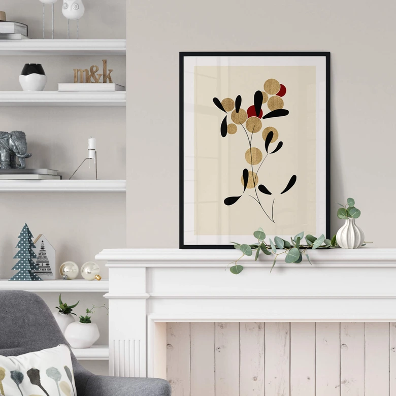 Poster Kubistika - Goldene Beeren 
